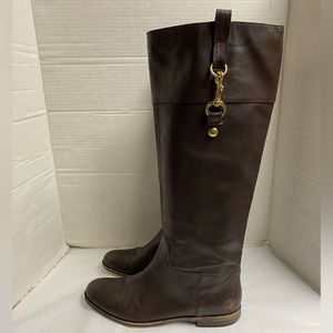 Coach Martta Q1704 Knee Heigh Boots Sz 10 B Brown Leather